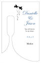 Doves Small Bottoms Up Rectangle Wine Wedding Label